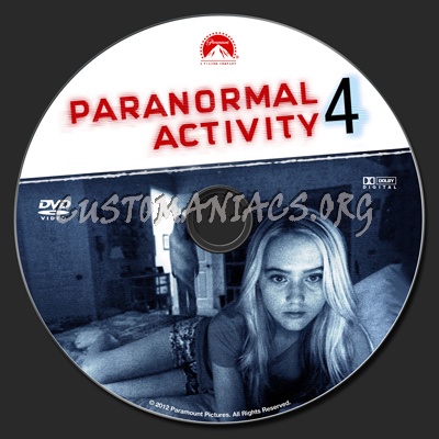 Paranormal Activity 4 dvd label