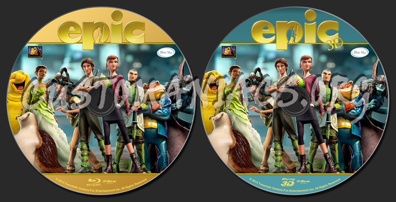 Epic (2D or 3D) blu-ray label