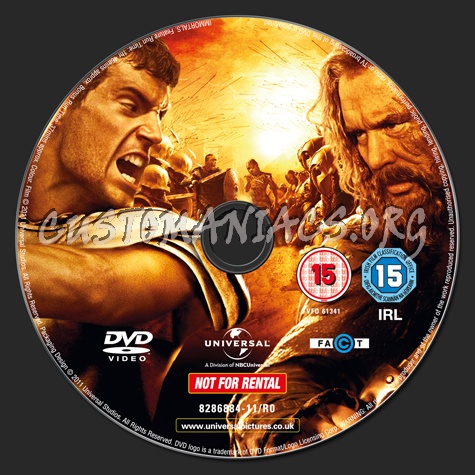 Immortals dvd label