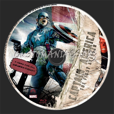 Captain America The First Avenger blu-ray label