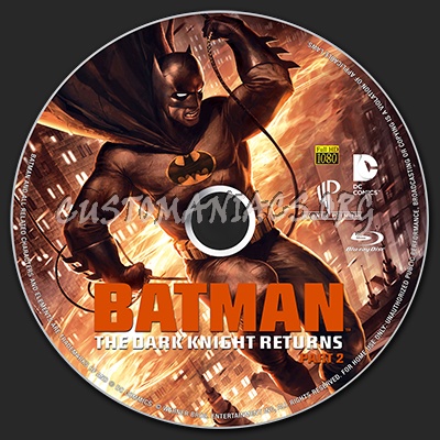 Batman The Dark Knight Returns Part 2 blu-ray label