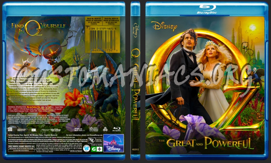 OZ: The Great and Powerful blu-ray cover