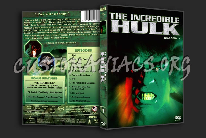 The Incredible Hulk: Seasons 1-5 dvd cover