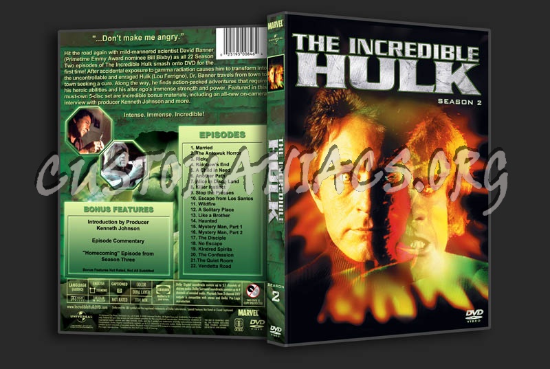 The Incredible Hulk: Seasons 1-5 dvd cover