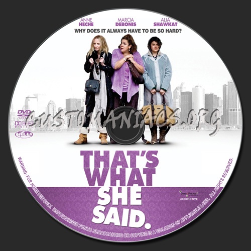 Thats What She Said dvd label