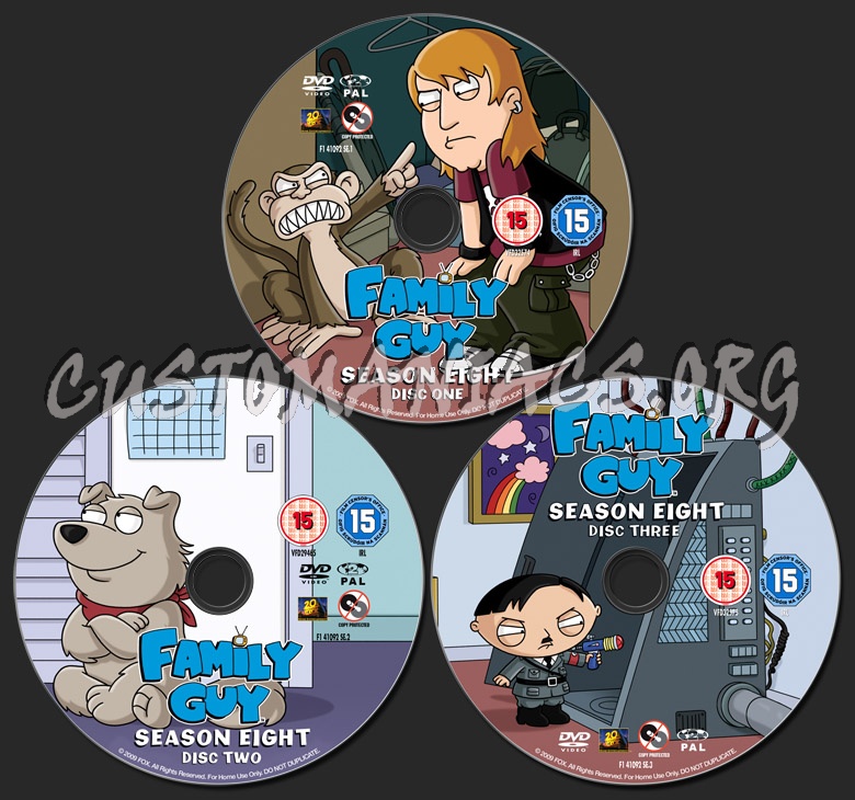 Family Guy Season 8 dvd label