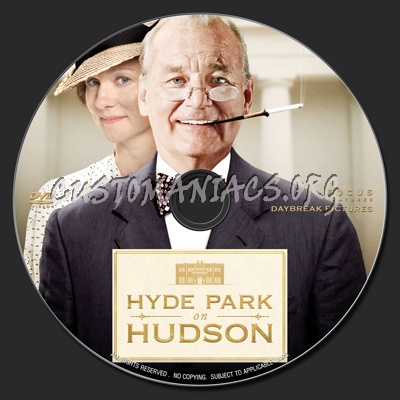 Hyde Park On Hudson (2012) dvd label