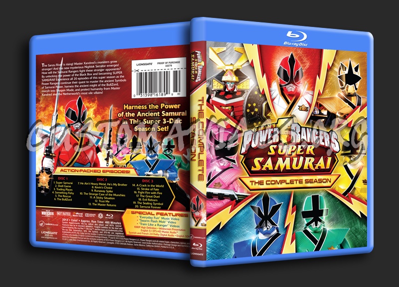 Power Rangers Super Samurai The Complete Season blu-ray cover