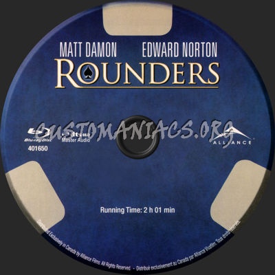 Rounders blu-ray label