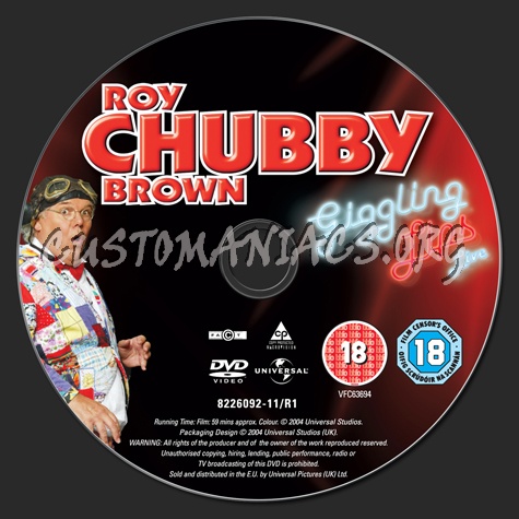 Roy Chubby Brown Giggling Lips Live dvd label