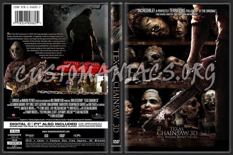 Texas Chainsaw 3D dvd cover