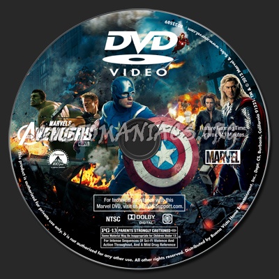 The Avengers dvd label