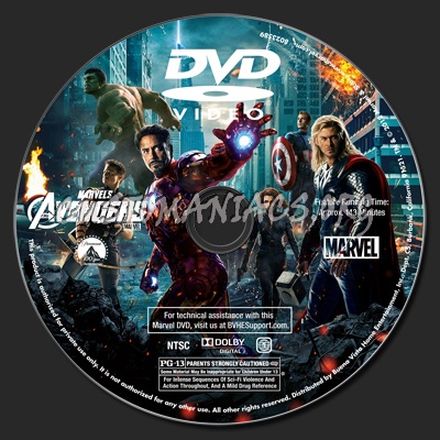 The Avengers dvd label