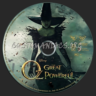 Oz: The Great and Powerful dvd label