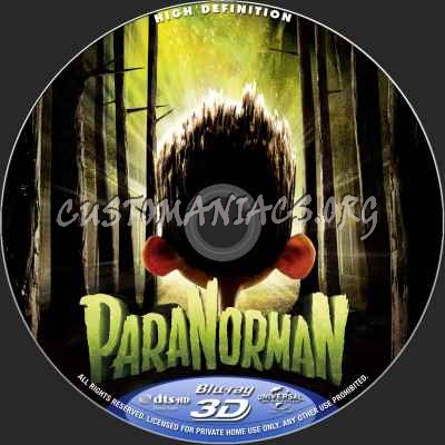 Paranorman 3D blu-ray label