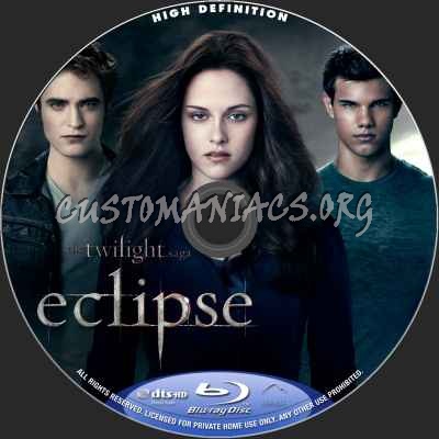 The Twilight Saga: Eclipse blu-ray label