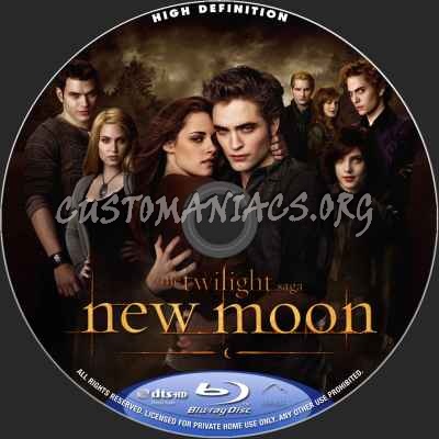 The Twilight Saga: New Moon blu-ray label