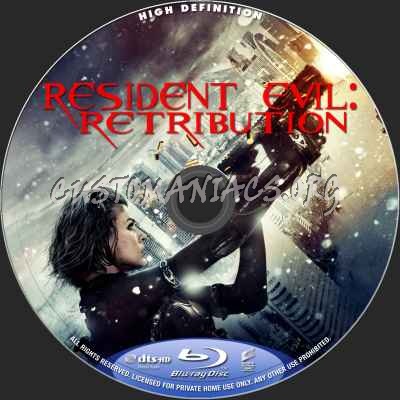 Resident Evil Retribution (2D+3D) blu-ray label