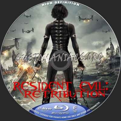 Resident Evil Retribution (2D+3D) blu-ray label