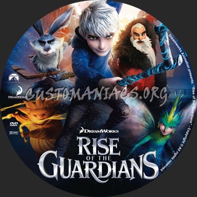 Rise of the Guardians dvd label