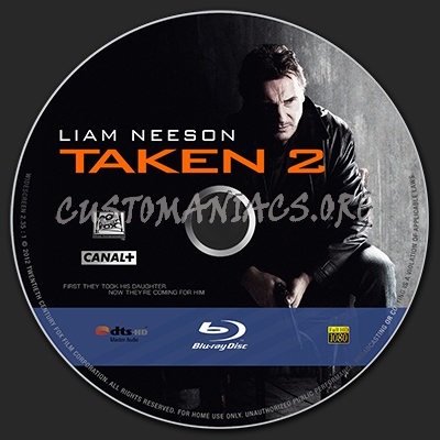 Taken 2 blu-ray label