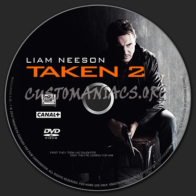 Taken 2 dvd label