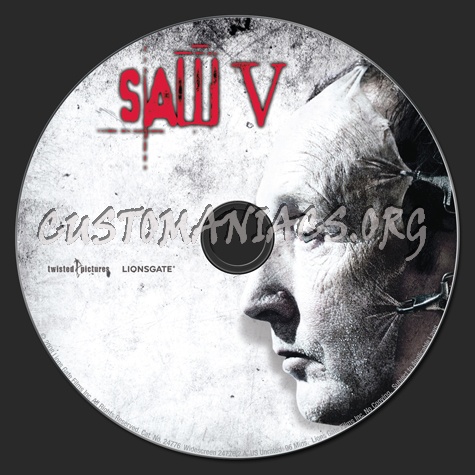 Saw V dvd label