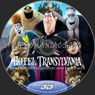 Hotel Transylvania (2D+3D) blu-ray label