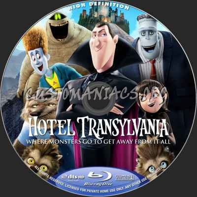 Hotel Transylvania (2D+3D) blu-ray label