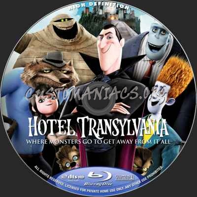 Hotel Transylvania (2D+3D) blu-ray label