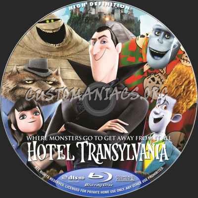 Hotel Transylvania (2D+3D) blu-ray label