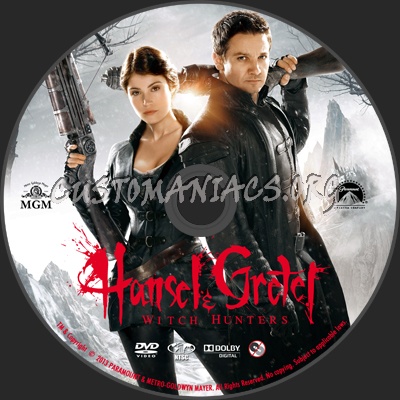 Hansel & Gretel Witch Hunters dvd label