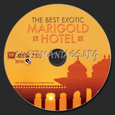 The Best Exotic Marigold Hotel blu-ray label