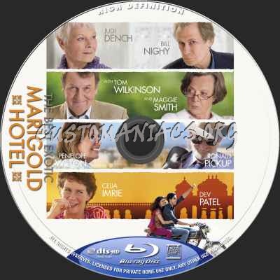 The Best Exotic Marigold Hotel blu-ray label