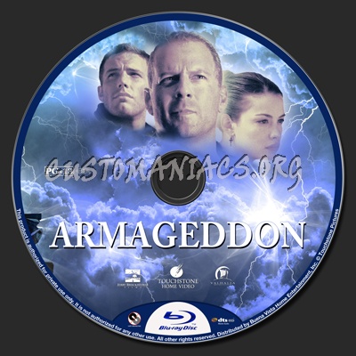 Armageddon blu-ray label