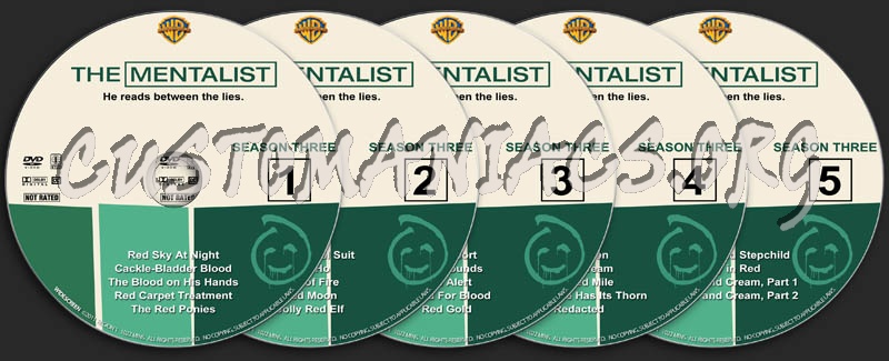 The Mentalist - Season 3 dvd label