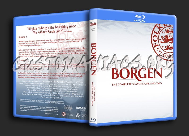 Borgen Series 1 & 2 blu-ray cover