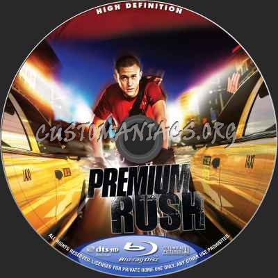 Premium Rush blu-ray label