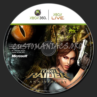 Tomb Raider Anniversary dvd label