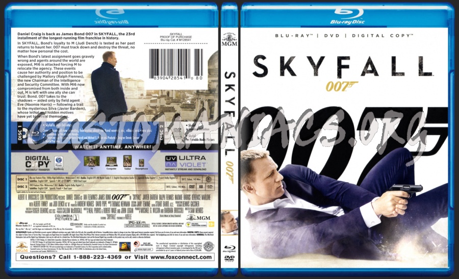 Skyfall blu-ray cover - DVD Covers & Labels by Customaniacs, id: 186650 ...