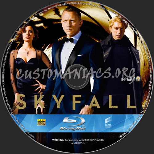 Skyfall blu-ray label