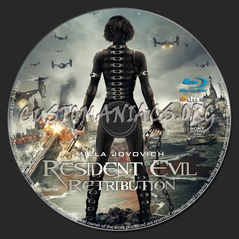 Resident Evil 5 Retribution blu-ray label