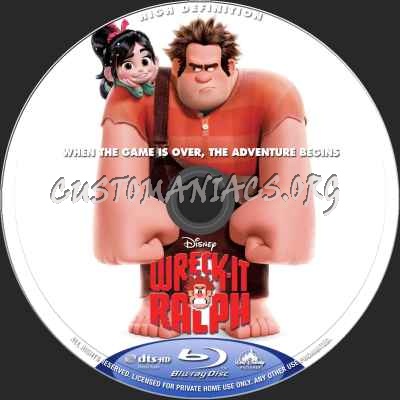 Wreck-It Ralph (2D+3D) blu-ray label