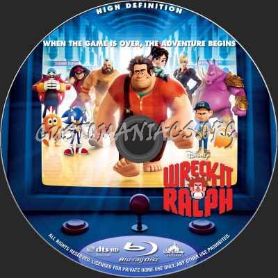 Wreck-It Ralph (2D+3D) blu-ray label