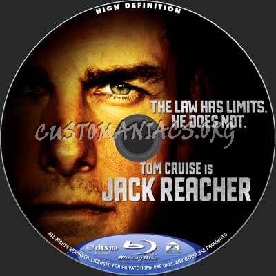 Jack Reacher blu-ray label