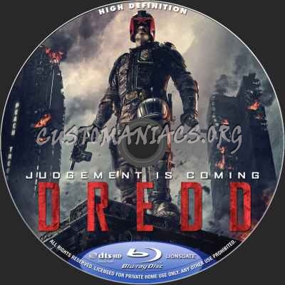 Dredd (2D+3D) blu-ray label