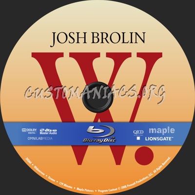 W. blu-ray label