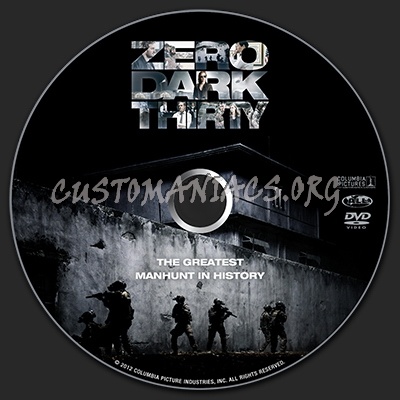 Zero Dark Thirty dvd label