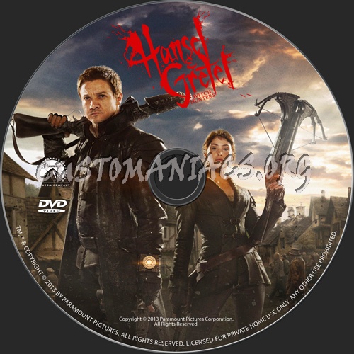 Hansel & Gretel Witch Hunters dvd label