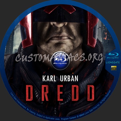 Dredd blu-ray label